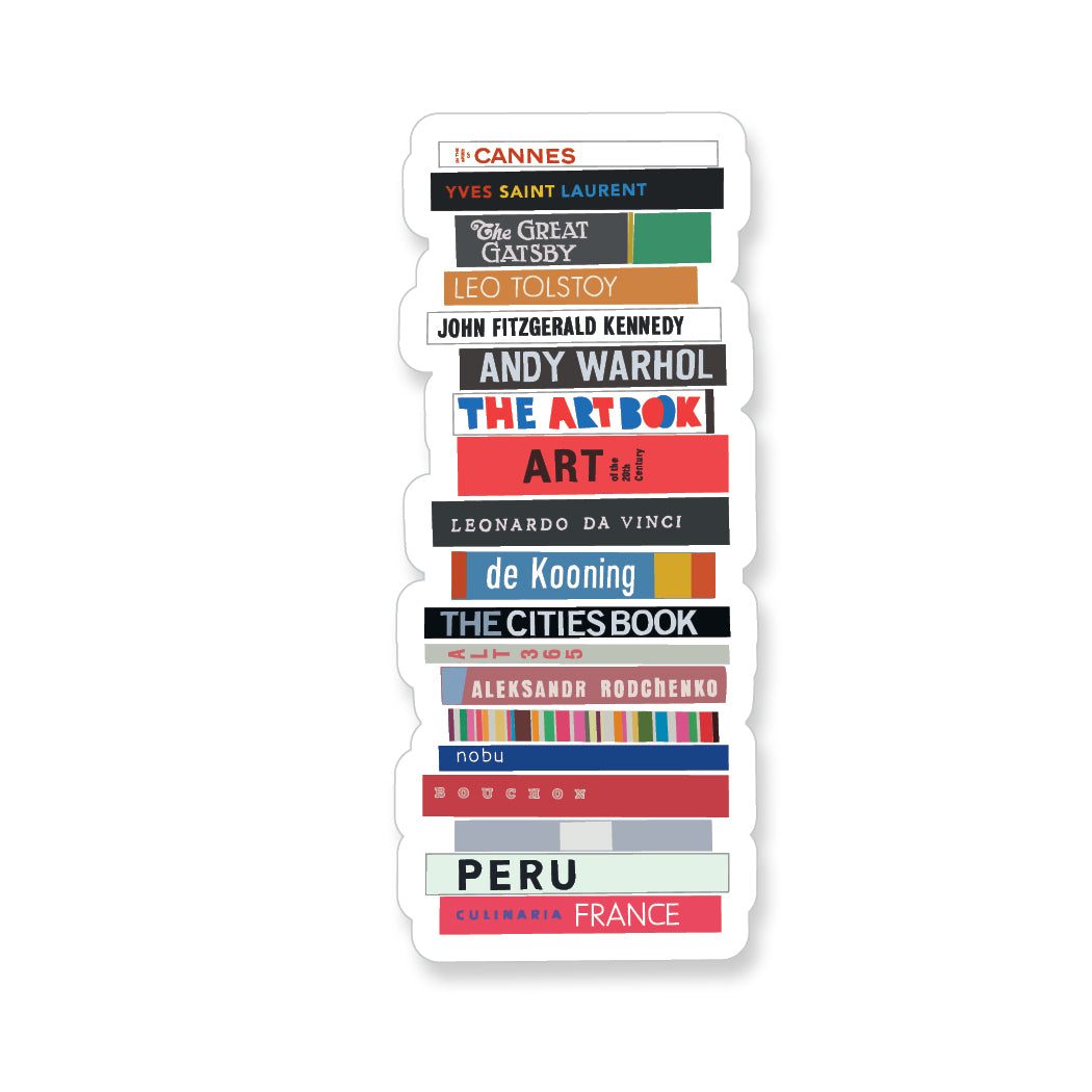 Stack of Books, Vinyl Sticker - ST166 – Apartment 2 Cards