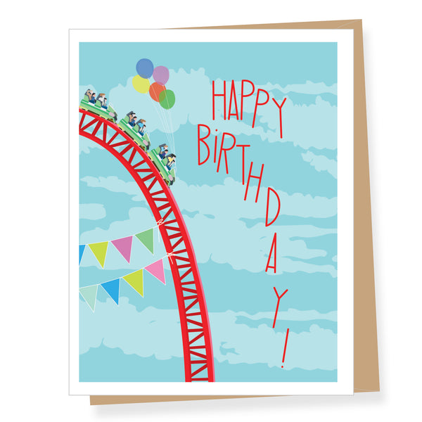 Roller Coaster, Birthday Card