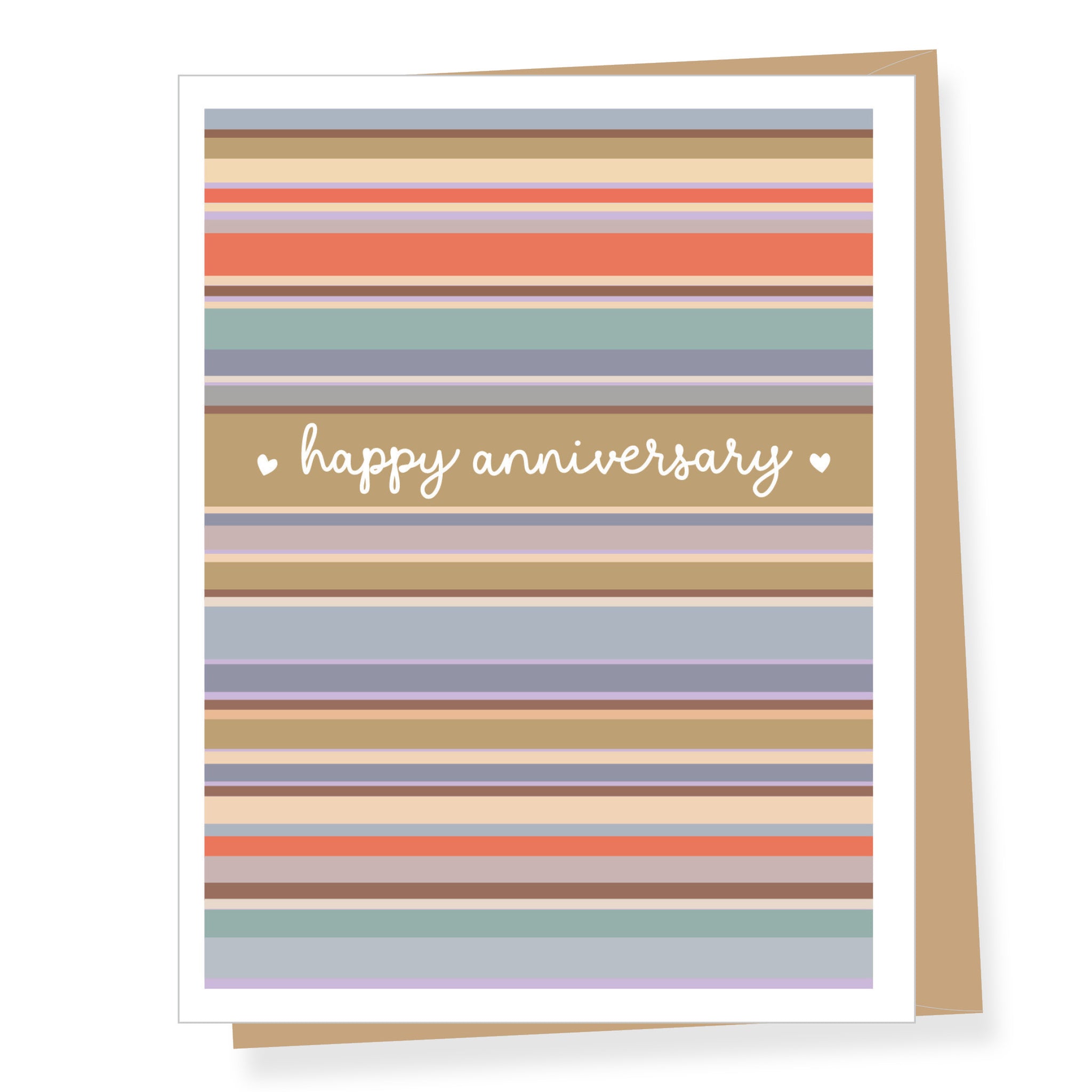 Modern Stripes Anniversary Card