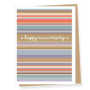 Modern Stripes Anniversary Card