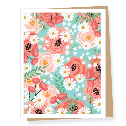 Roses and Daisies, Blank Card