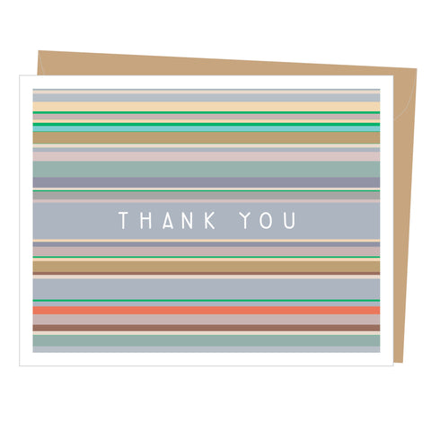 Modern Stripes, Blank Note Card