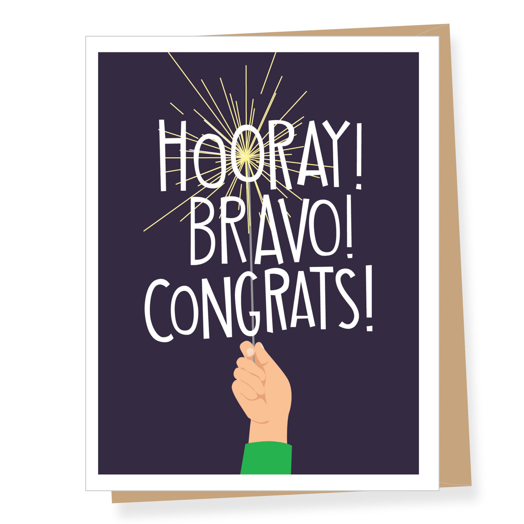 Hooray Sparklers, Congratulations Card