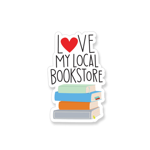 Love My Local Bookstore, Vinyl Sticker