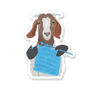 Crochet Goat, Vinyl Sticker